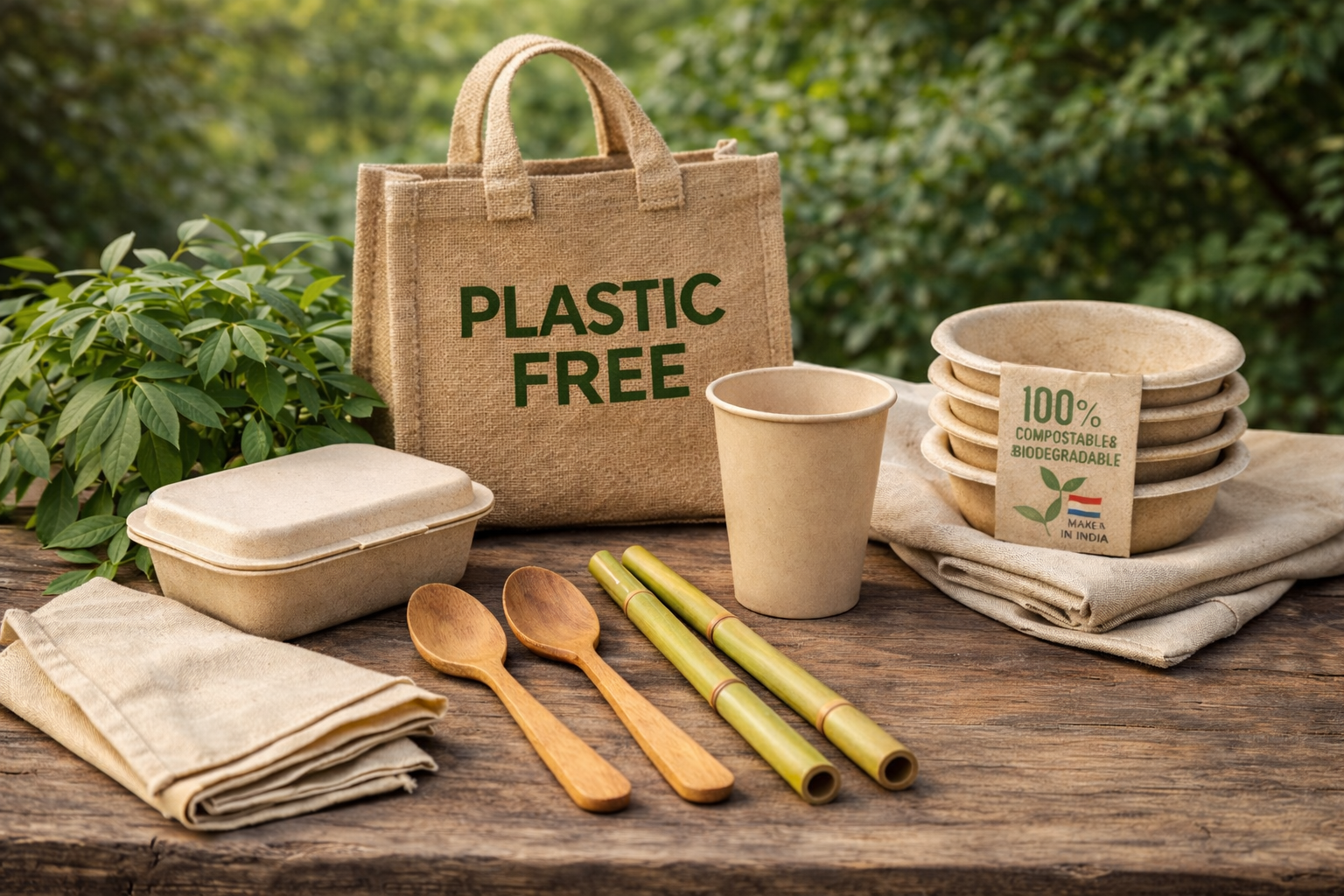 प्लास्टिक-फ्री इंडिया के लिए इको-फ्रेंडली उत्पाद और बायोडिग्रेडेबल विकल्प